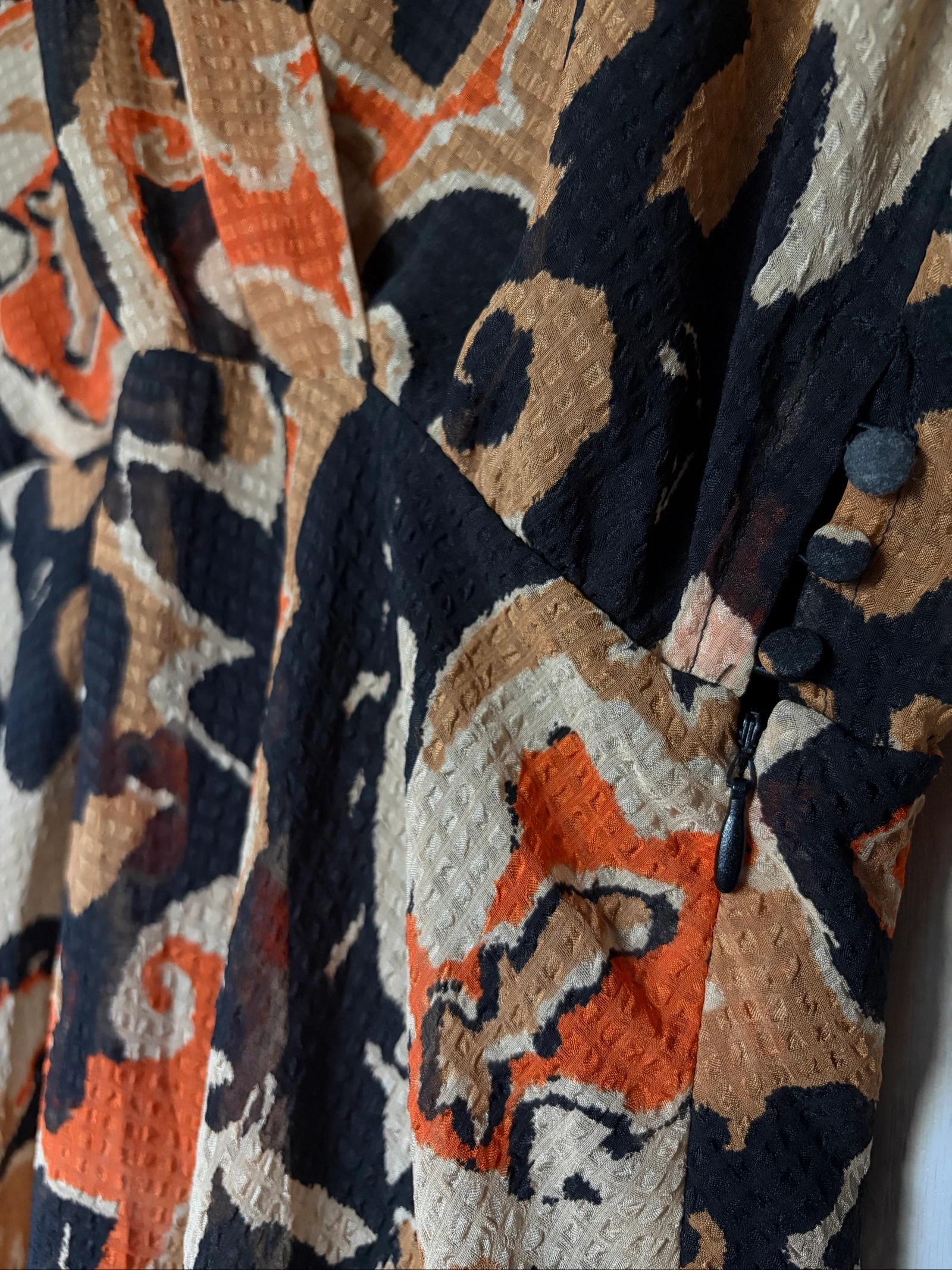 Mango asymmetrische lange jurk met bohemien print – XS – photo 4